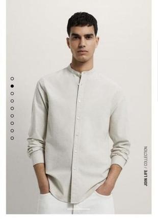 Рубашка оксфорд relaxed fit из новой коллекции zara размер s,m