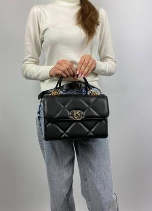 Сумка chanel black gold6 фото