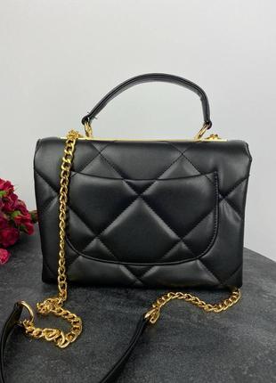 Сумка chanel black gold3 фото