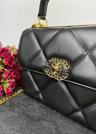 Сумка chanel black gold8 фото