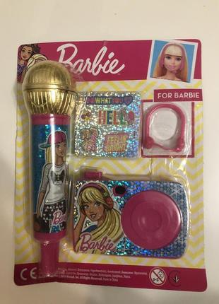 Новый набор barbie с микрофоном и фотоаппаратом