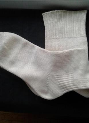 В'язані гетри, шкарпетки високі чоловічі молочного кольору, довжина стопи 30 см6 фото