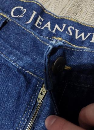 Мужские джинсы / c2 / штаны / синие однотонные джинсы / мужская одежда / брюки / чоловічий одяг /4 фото