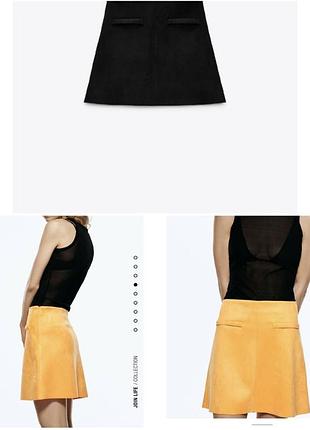 Чорна коротка спідниця з нової колекції zara розмір xs