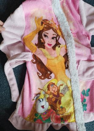 Детский халат,халат дисней, принцессы,халатик, тёплый халат, розовый халат6 фото