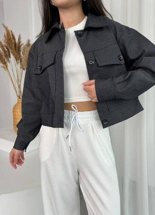 Жіночий трендовий костюм трійка жакет топ  штани