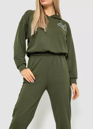 Спорт костюм женский, цвет хаки, 186r2302