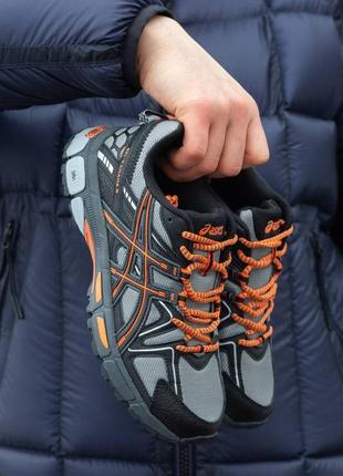 Asics gel kahana 8 grey orange 🧡 🖤 кроссовки мужские ассикс, кроссовки мужские, ассикс весна-осень