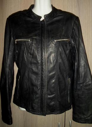 Куртка курточка кожаная ac arma размер uk-16 eur-44 наш 48/50