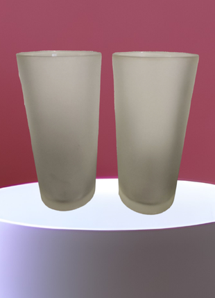 Високі, матові келихи, склянки.
висота 16 см
діаметр 8 см1 фото