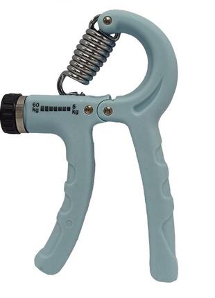Эспандер кистевой пружинный с регулируемой нагрузкой ms 4122-5(turquoise) нагрузка 5-60 кг от polinatoys
