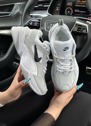 Женские кроссовки nike m2k tekno white gray black