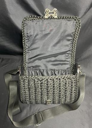 Вязаная сумочка кросс боди в этно стиле5 фото