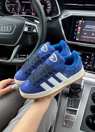 Женские кроссовки adidas campus prm navy white2 фото