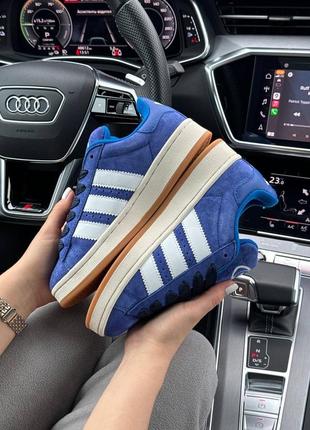 Женские кроссовки adidas campus prm navy white5 фото