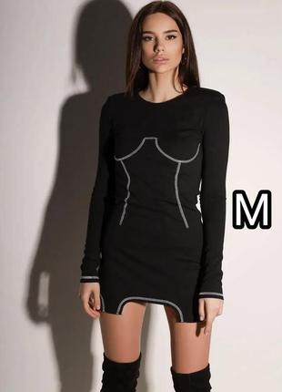 Невероятное сексуальное сексе черное платье в виде бандажа бандажное утягивающее секси черная