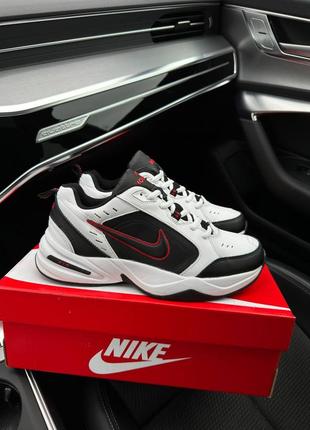 Мужские кроссовки nike air monarch black red8 фото