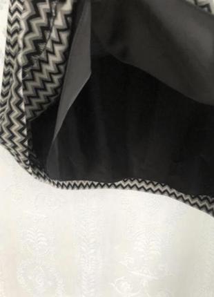 Новая трендовая юбка от m&amp;s принт елочка черно-белый10 фото