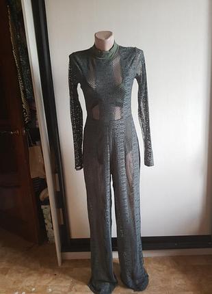 Комбинезон  прозрачный  хаки