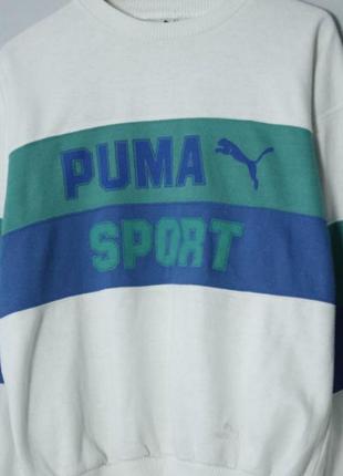 Puma sport 80s 90s світшот білий вінтажний оверсайз пума кофта вінтаж vintage nike y2k billabong oakley xl кофта3 фото