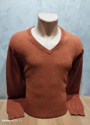 Классический шерстяной пуловер культового шведского бренда класса люкс gant2 фото