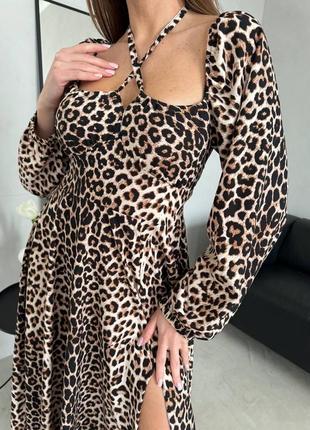 Сукня софт леопардова10 фото