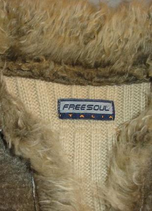 Теплая вязанная кофта--freesoul (-40%-wool) 10-12 р italia5 фото