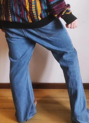 Хлопковый винтажный свитер с ярким принтом + хлопковые джинсы levi's4 фото