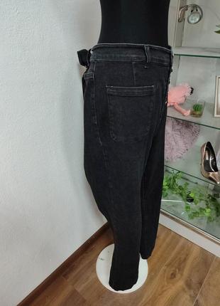 Стильні батальні джинси кюлоти, висока посадка, стрейчеві3 фото