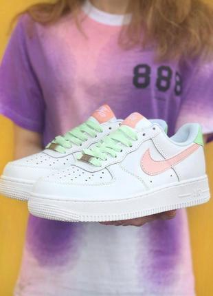 Nike air force 1 pink\mint 🆕 жіночі кросівки найк 🆕 купити накладений платіж