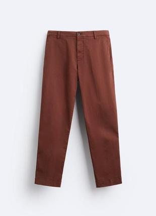 Чоловічі котонові штани класичного крою zara