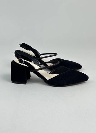 Женские замшевые туфли босоножки2 фото