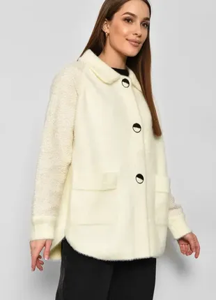 Куртка-пальто женское полубатальное из альпаки2 фото