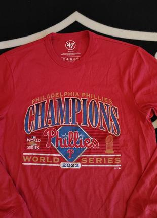 💯⚾ оригинал. отличный лонгслив от '47 brand x mlb philadelphia phillies.2 фото