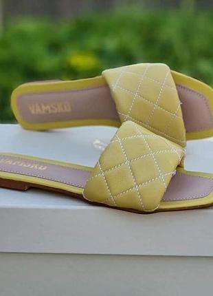 Кожаные шлепанцы, шлепки 36 37 38 39 40 41 размер vamsko