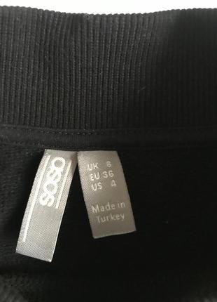 Свитшот черный хлопковый с надписью xs-s asos4 фото