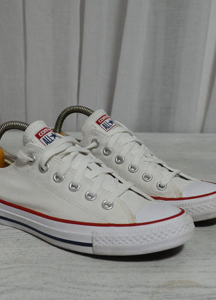 Converse белые оригинальные кеды кроссовки на каждый день рекомендую р. 37.51 фото