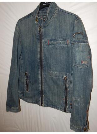 Винтажная джинсовая куртка на молнии g star raw4 фото