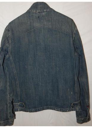 Вінтажна джинсова куртка на змійці g star raw3 фото