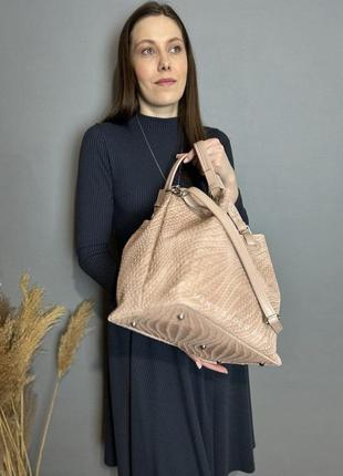 Женский шоппер из натуральной кожи италия7 фото