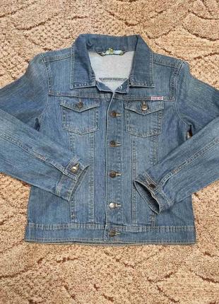 1199. куртка джинсовая подростковая, для мальчика.  р. - на рост 140 / 9-10 лет