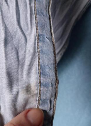Рубашка джинсовая тонкая летняя с завязками yessica 366 фото