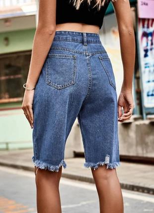 Шорты джинсовые женские, бриджи синие м