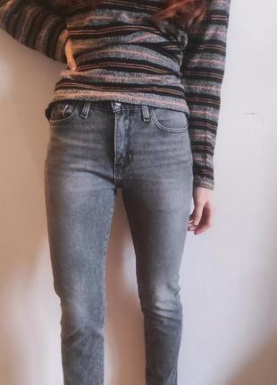 Акриловий светр у смужку від італійського бренду ackermann + прямі слім джинси levi's premium