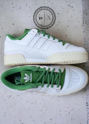 Adidas originals forum 84 low cl white green мужские кроссовки5 фото