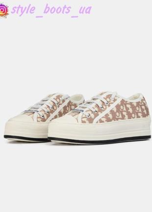 Christian dior walk'n'dior platform beige