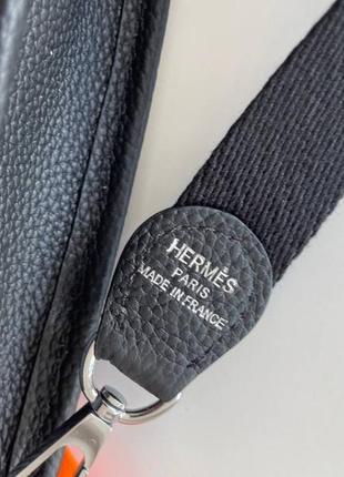 Женская сумка hermes eveline mini эрмес эвелин мини чорная6 фото