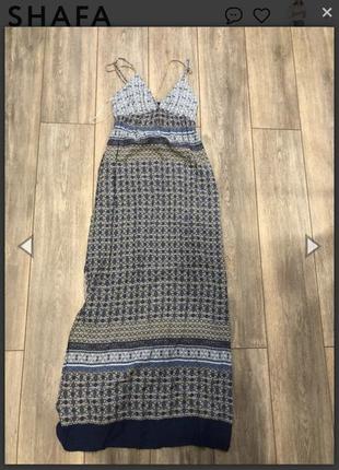 Платье сарафан в этно принт zara basic s длинное