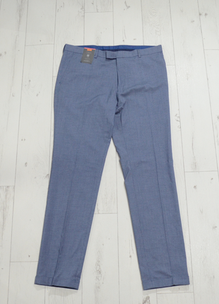 Классические синие голубые брюки от marks &amp; spencer slim fit1 фото