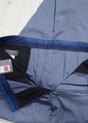 Классические синие голубые брюки от marks &amp; spencer slim fit6 фото